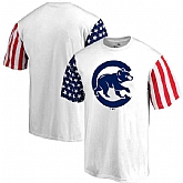 Men's Chicago Cubs Fanatics Branded Stars & Stripes T-Shirt White FengYun,baseball caps,new era cap wholesale,wholesale hats
